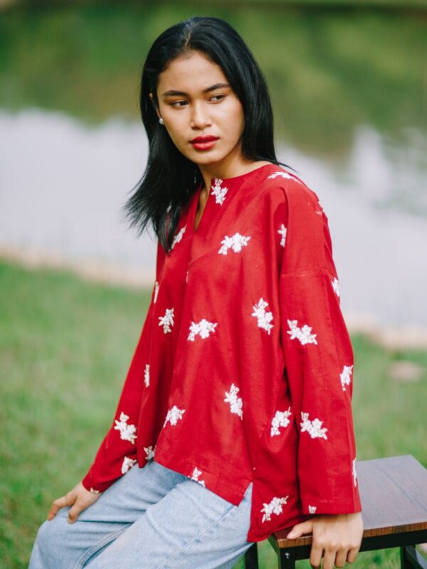Elora Top - Maroon